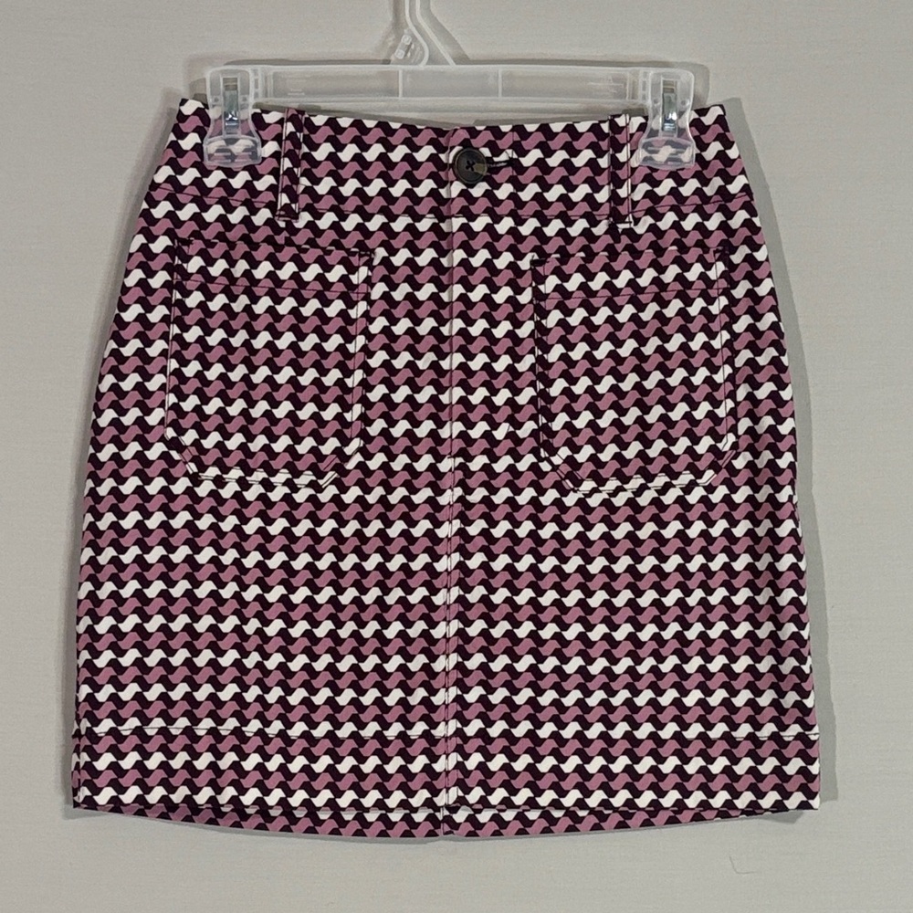 Maeve by Anthropologie Zigzag Patch Pocket Mini Skirt XS